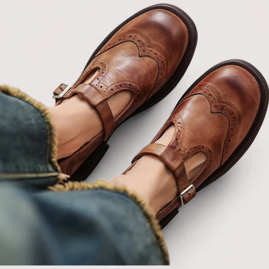 Tara | Cushioned Comfort T-Strap Mary Jane Shoes