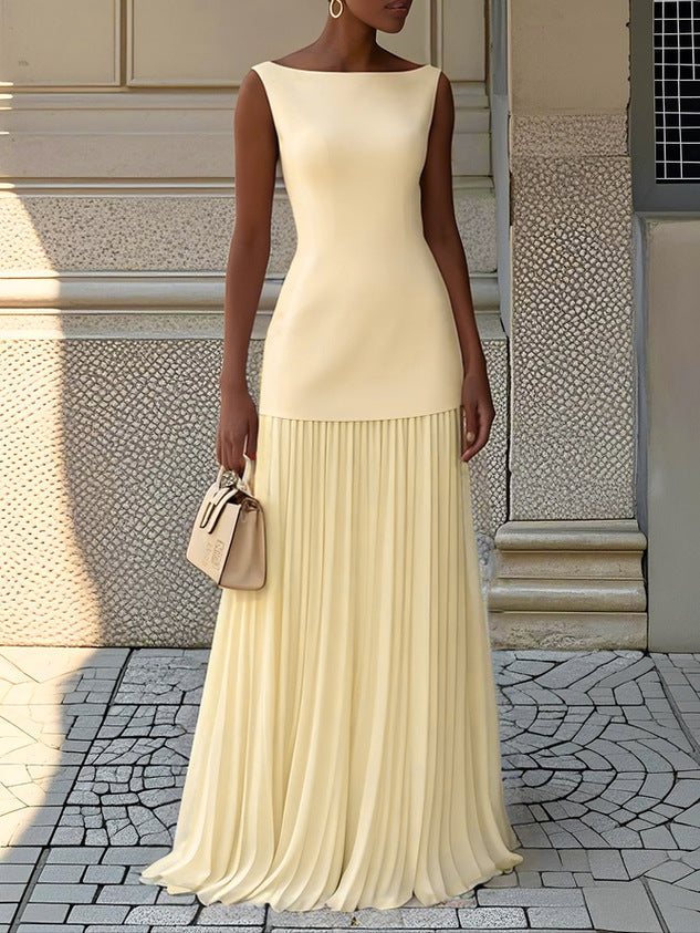 Avery | Bateau Neck Summer Wedding-Guest Maxi Dress