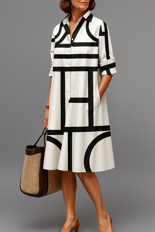 Ellie | Casual Striped Sleeveless Summer Midi Dress