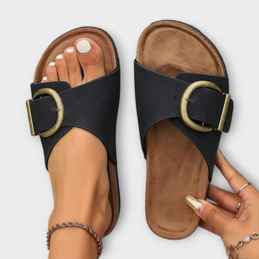 Freesia | Adjustable Cushioned Comfort Strappy Flat Sandals